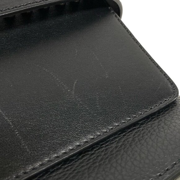 Auth CHRISTIAN LOUBOUTIN Bench Reporter - Black Leather Hardware Shoulder Bag - Picture 12 of 16